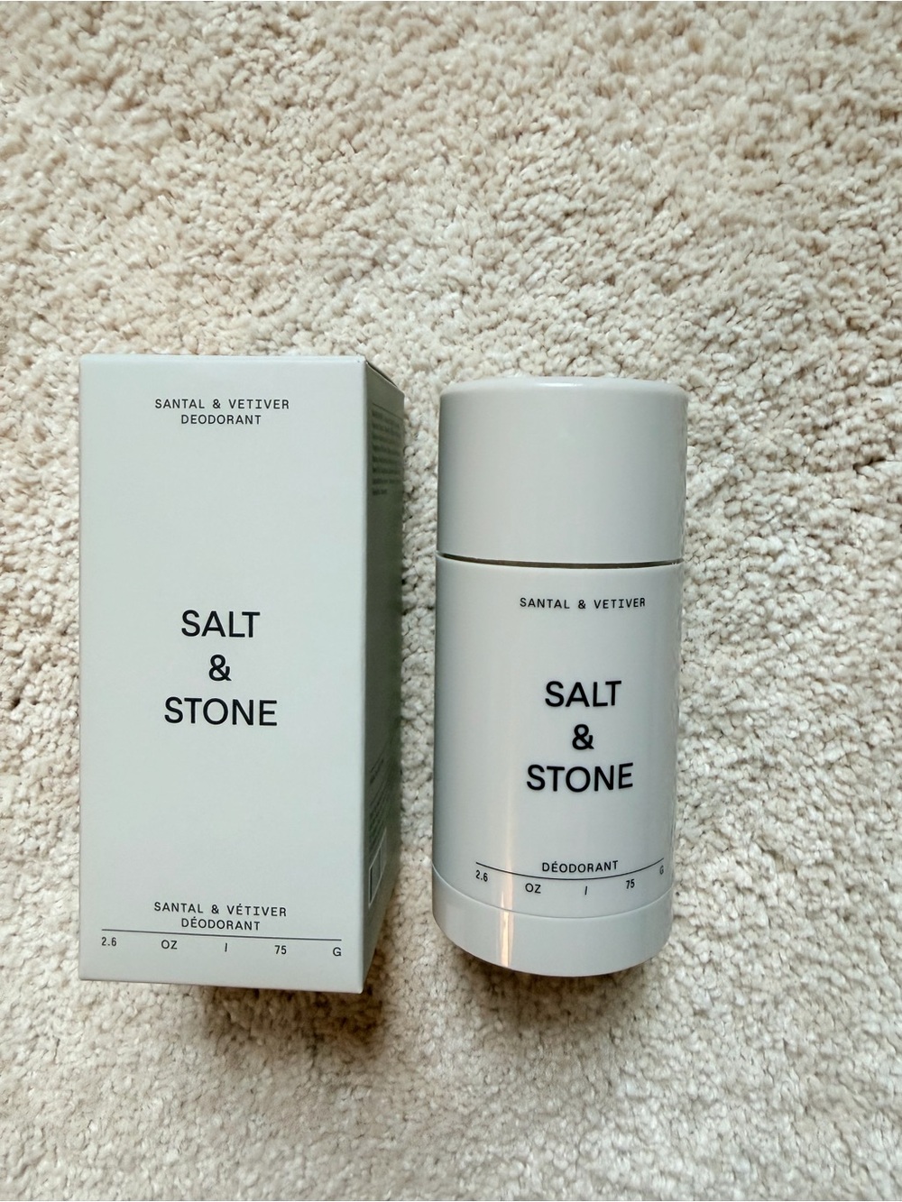 Salt and Stone Santal and Vetiver Deodorant 2.6oz Full Size